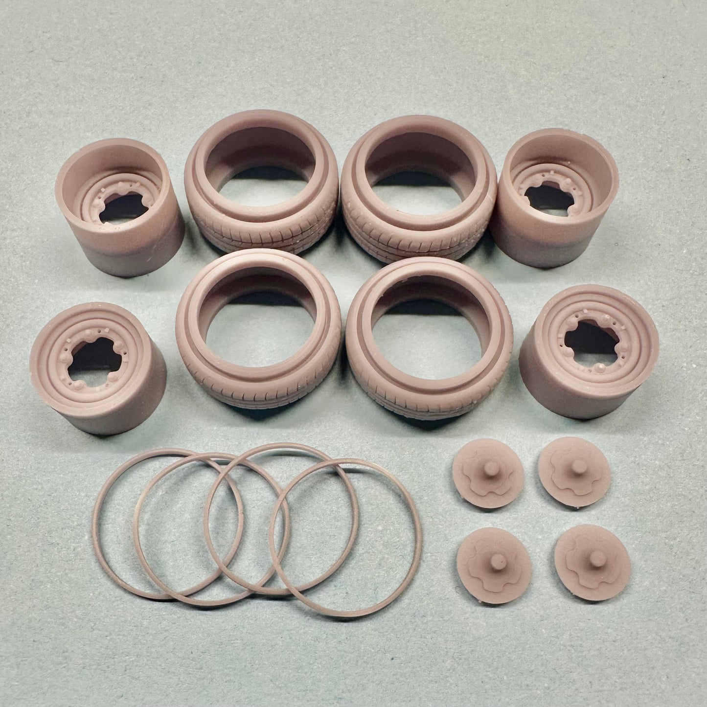 Custom VW OEM Wide Wheels and Tires Set 1/24 1/25