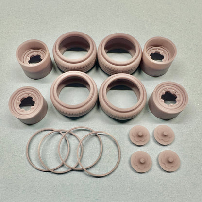 Custom VW OEM Wide Wheels and Tires Set 1/24 1/25