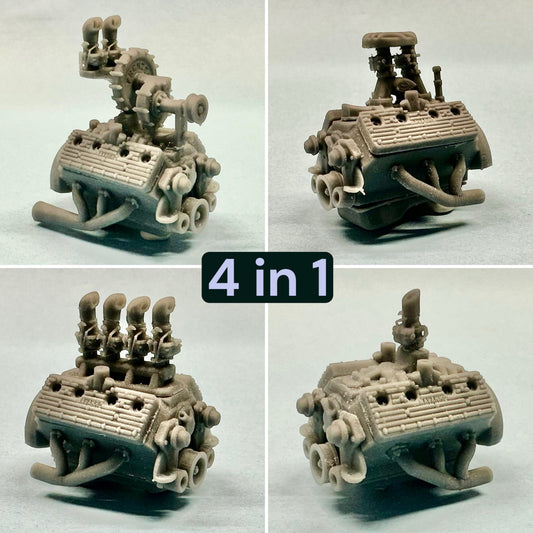 4 in 1 Ford Flathead Engine 1/25
