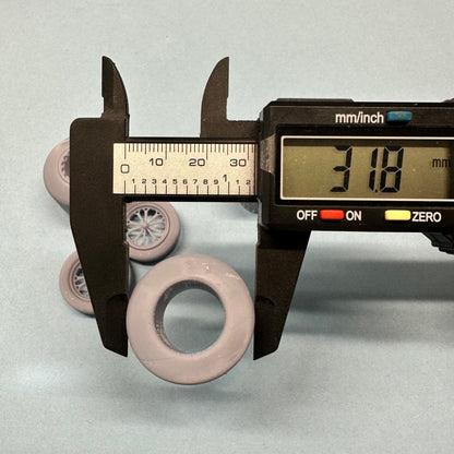 Weld Delta and Vector Prime Drag Wheels and Tires Set 1/25 1/24