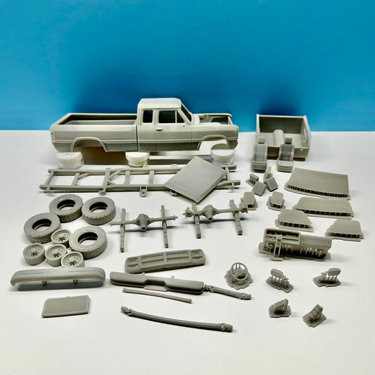 1991 Dodge Club Cab 250 Pickup Truck 3D Printed Resin Model Kit