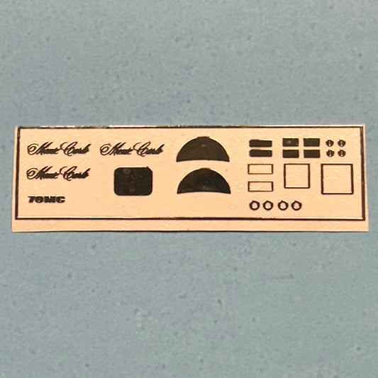 1970 Chevy Monte Carlo Chrome Badges Set Decals Badges 1/24 1/25