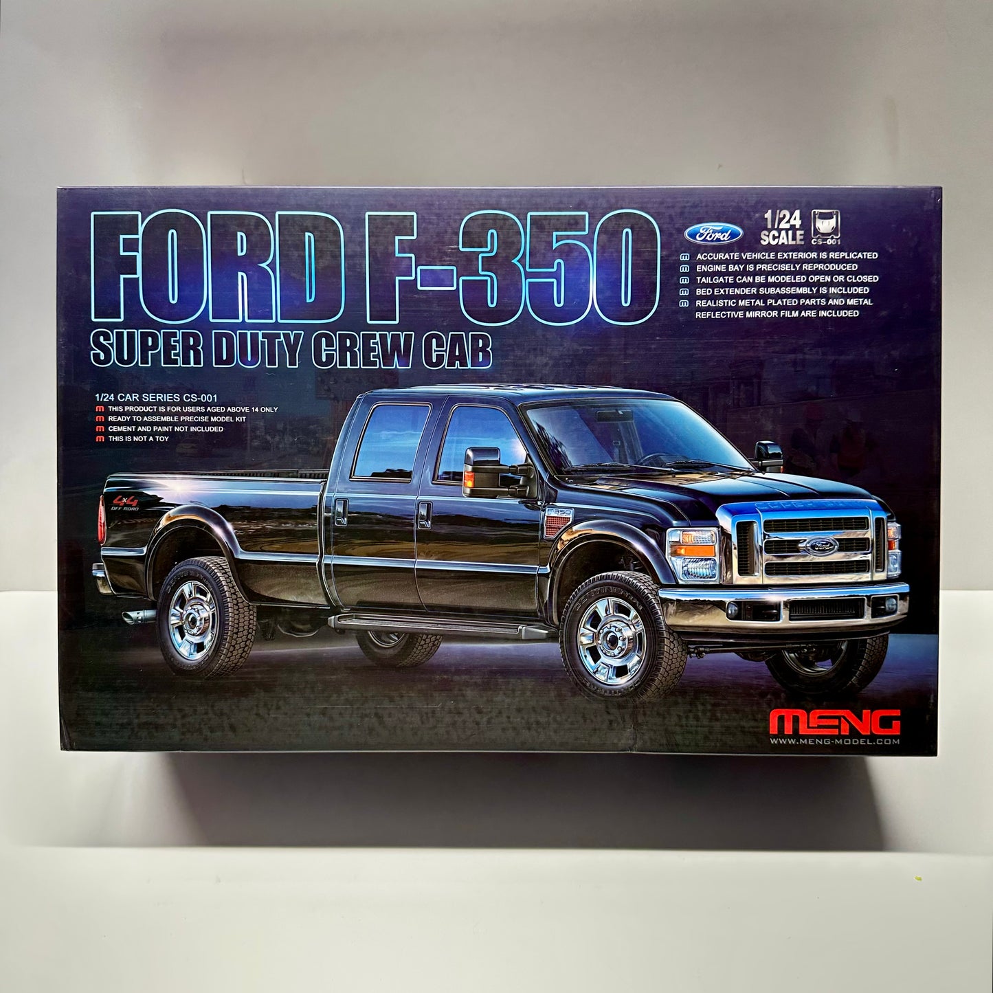 MENG Ford F350 Super Duty Crew Cab Pickup Truck Kit 1/24