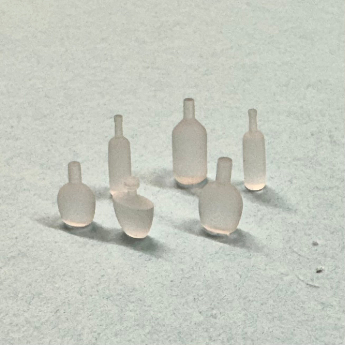 Set of 6 Liquor Bottles for Diorama 1/24 1/25