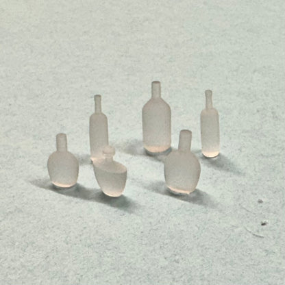 Set of 6 Liquor Bottles for Diorama 1/24 1/25