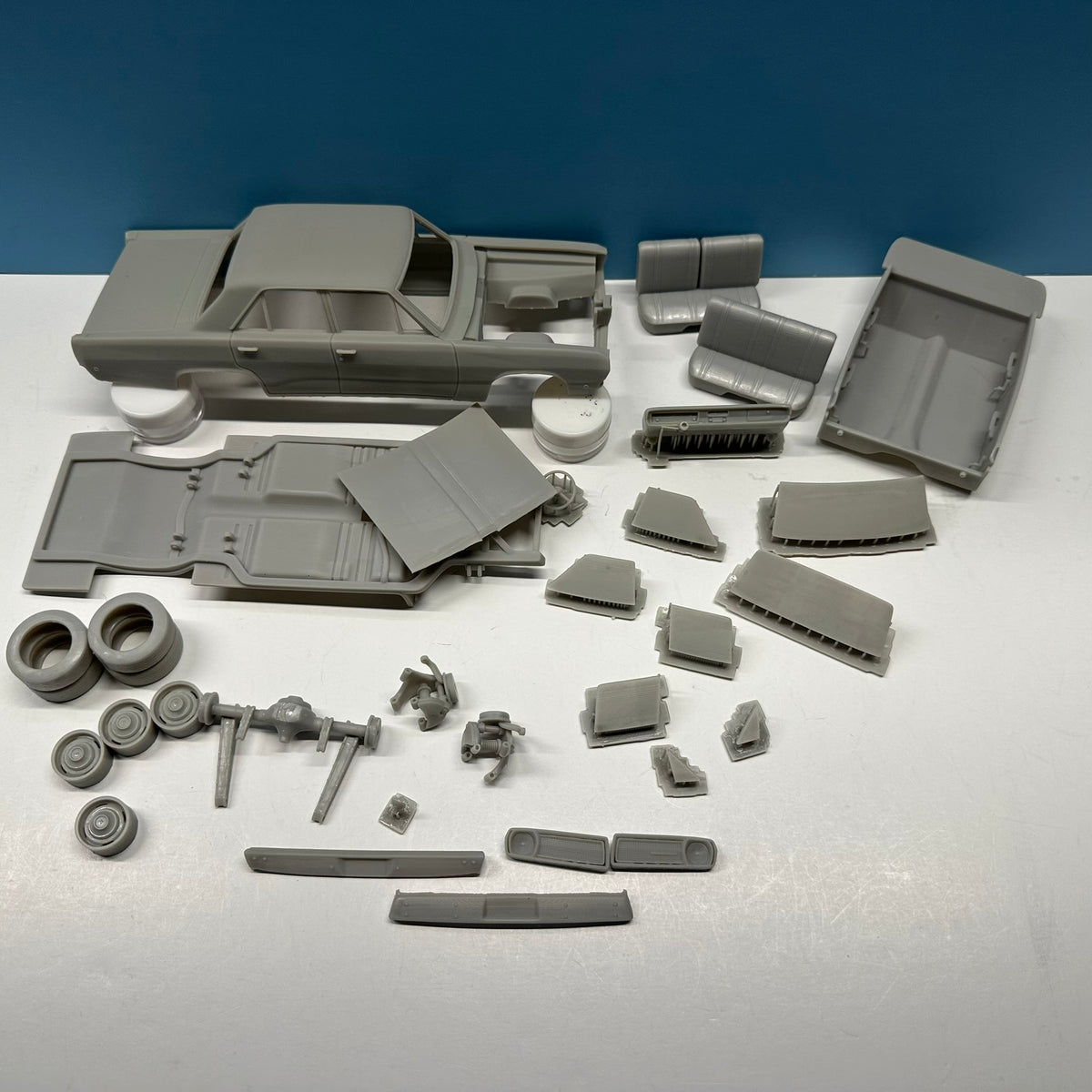 1968 Plymouth Valiant 4 Dr 3D Printed Resin Model Kit KED
