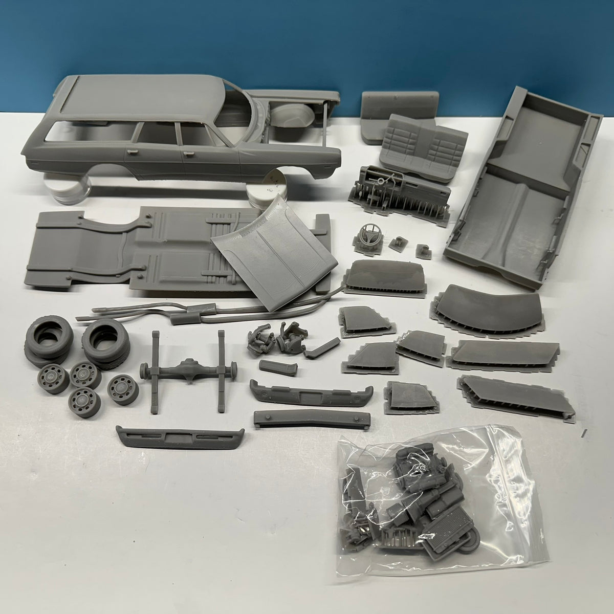 1969 Dodge Polara Station Wagon 3D Printed Resin Model Kit KED