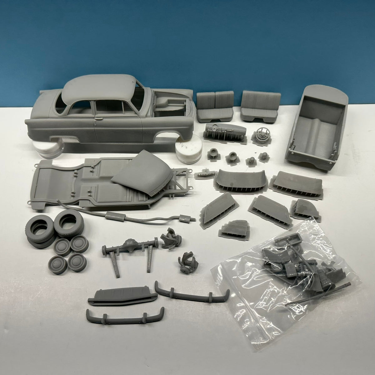 1953 Hudson Jet 2 Dr Coupe 3D Printed Resin Model Kit KED