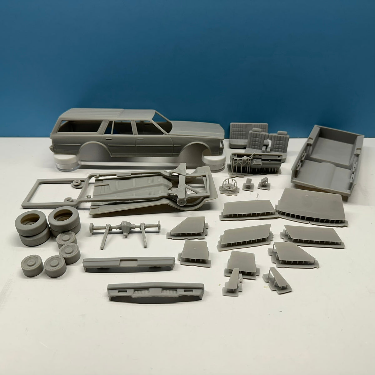 1977 Chevy Caprice Station Wagon 3D Printed Resin Model Kit KE