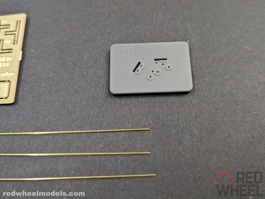 PE Hood Hinges Assembly Set for 1937 Lincoln Zephyr 1/25 by Red Wheel Models