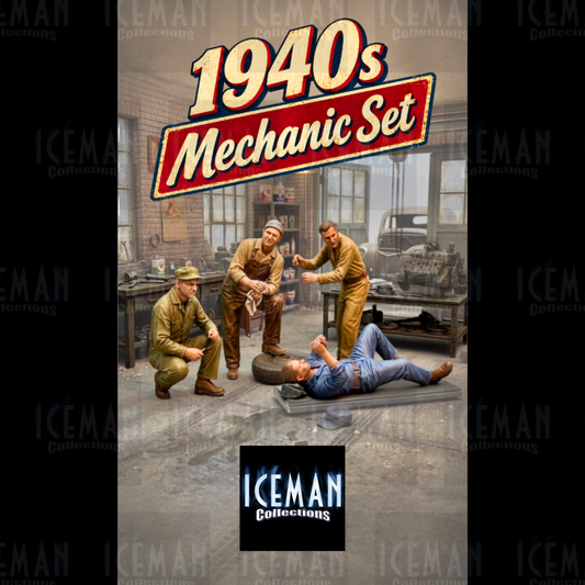1940s Mechanic Figure Set for Display or Diorama 1/24 1/25