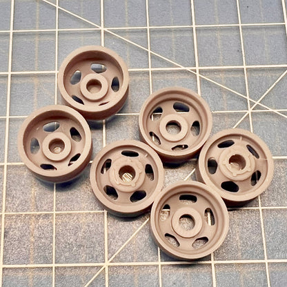 4 Hole Dually Budd Style Custom Wheels & Tires Set 1/24 1/25