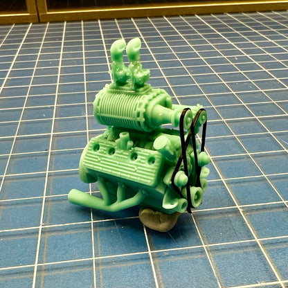 Ford Flathead SCoT Supercharged Engine 1/25