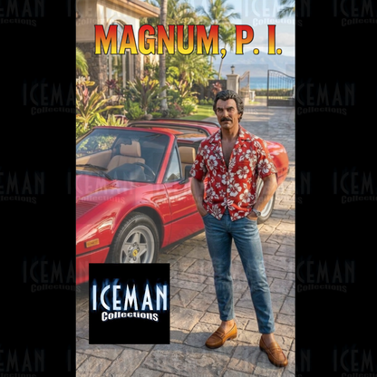 Magnum PI Figure for Display or Diorama 1/24 1/25