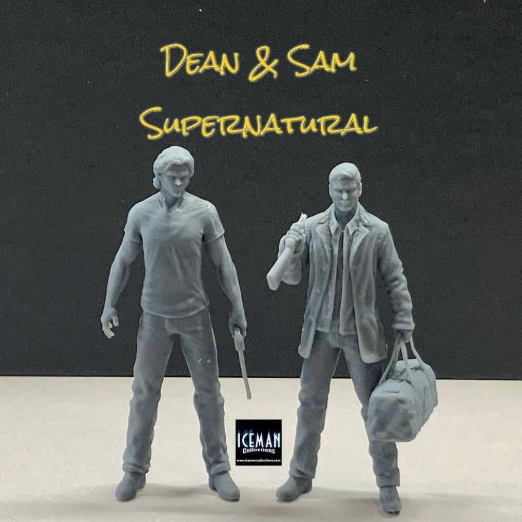 Supernatural Set Sam and Dean Winchester Figures for Diorama 1/24 1/25