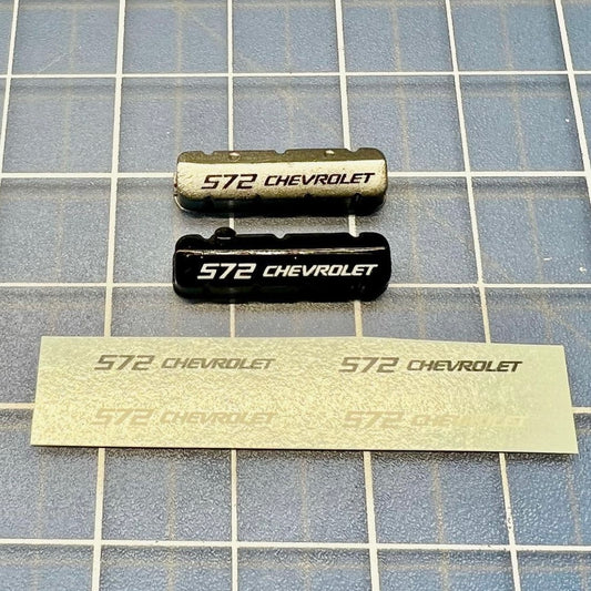 Set of Chevy 572 Decals for Engine Covers 1/24 1/25