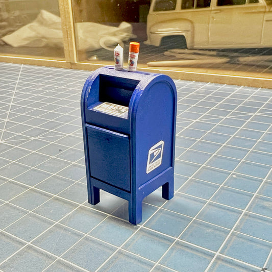 USPS Postal Service Mailbox w/ Decals for Diorama 1/24 1/25