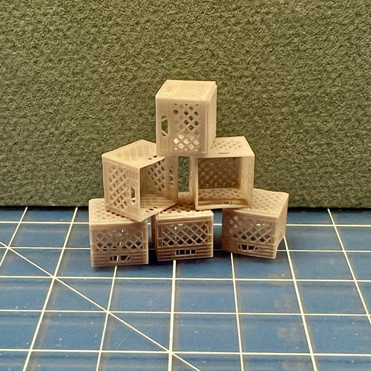 Set of 6 Milk Crates for Diorama 1/24 1/25